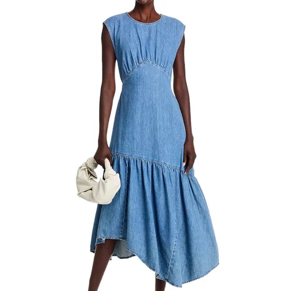 FRAME Gathered Tier Hem Dress - Picture 1 of 6